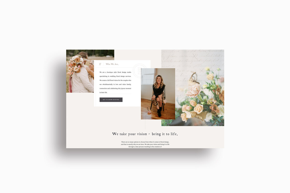 Haven Florals - Custom Brand Logo and Showit Web Website Design for Wedding Floral Designer Designers - With Grace and Gold - Best Showit Designer - 14