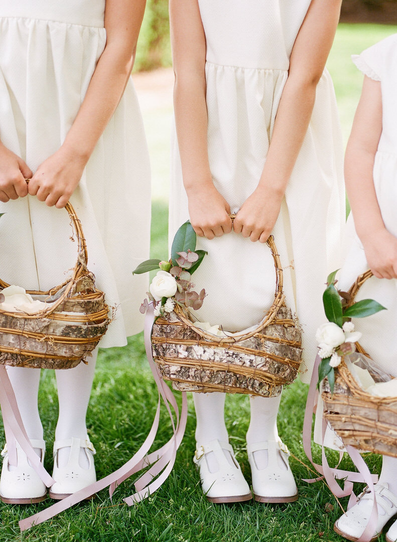 Flower Girls Holding Baskets Photo