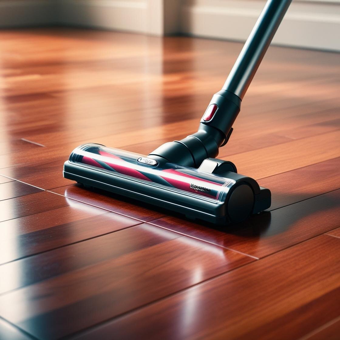professional cleaning expert demonstrating vacuum features