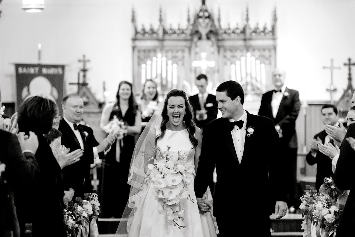 Charlotte Wedding Photographer captures couple leaving church