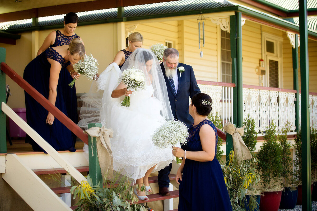 bride and father rural outback wedding  in Alpha, QLD