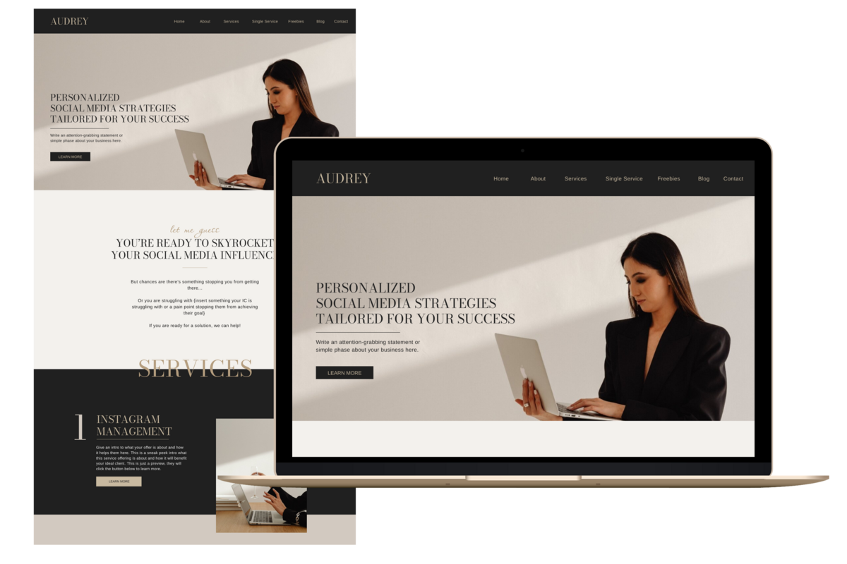 AUDREY-showit-website-template-for-SMM-and-service providers