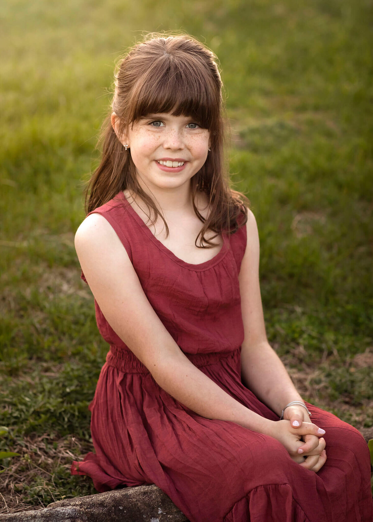 Portrait photos of Roxbury NJ girl in rustic setting