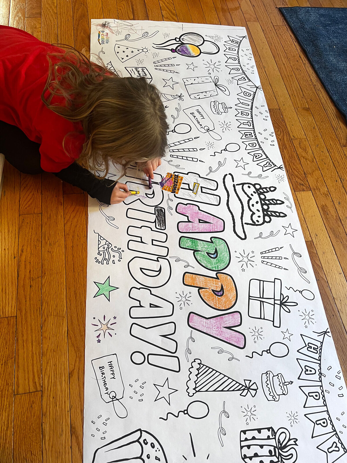 mylittlepicassos-nyc-little-girl-coloring-happy-birthday-banner