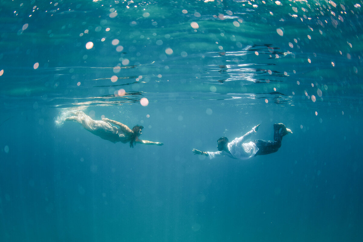 couple underwater