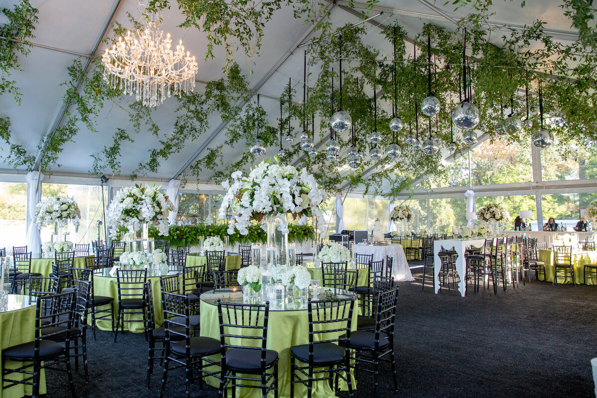 Tented Dance Floor at Peachtree Golf Club Wedding