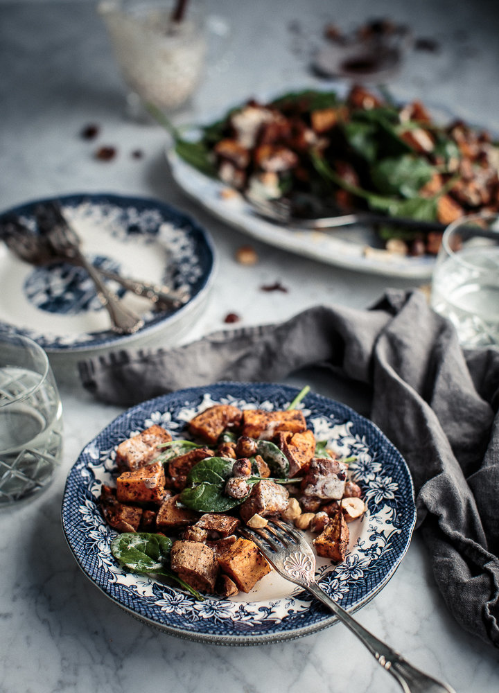 Sumac Roasted Sweet Potato and Chickpea Salad with Harissa Yoghurt Dressing | Anisa Sabet | The Macadames-13-2