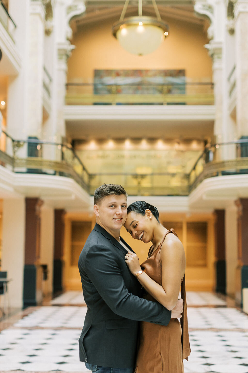 Washington, D.C. National Portrait Gallery Engagement Photos | Adela Antal Photography