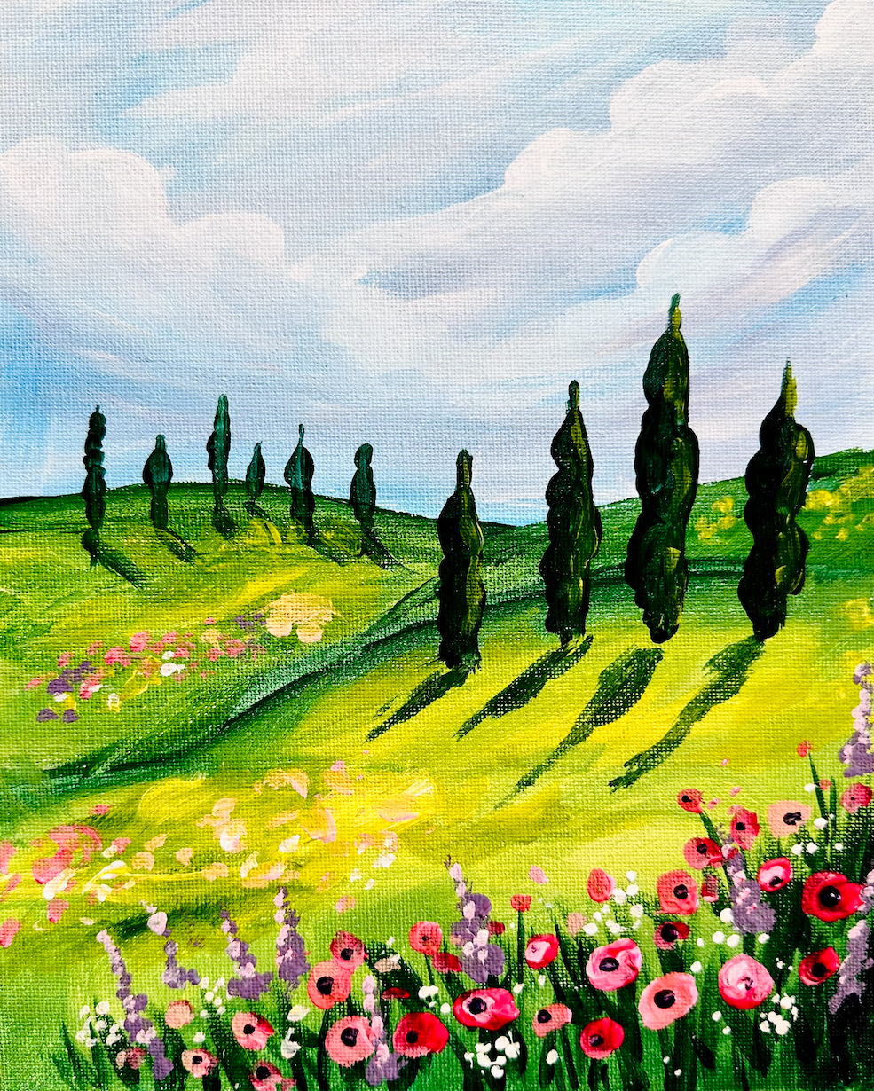 Tuscany Cypress Wildflowers