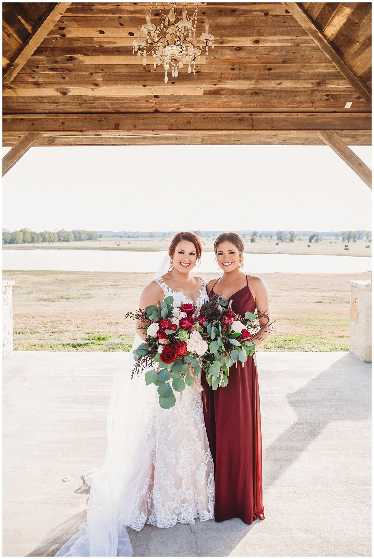Rustic Burgundy and Blush Indoor Outdoor Wedding at Emery's Buffalo Creek - Houston Wedding Venue_0672