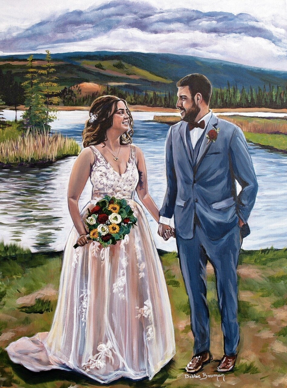 Wyoming live wedding painter