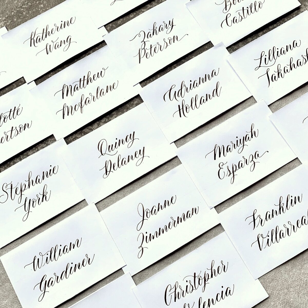 Calligraphy place cards 7