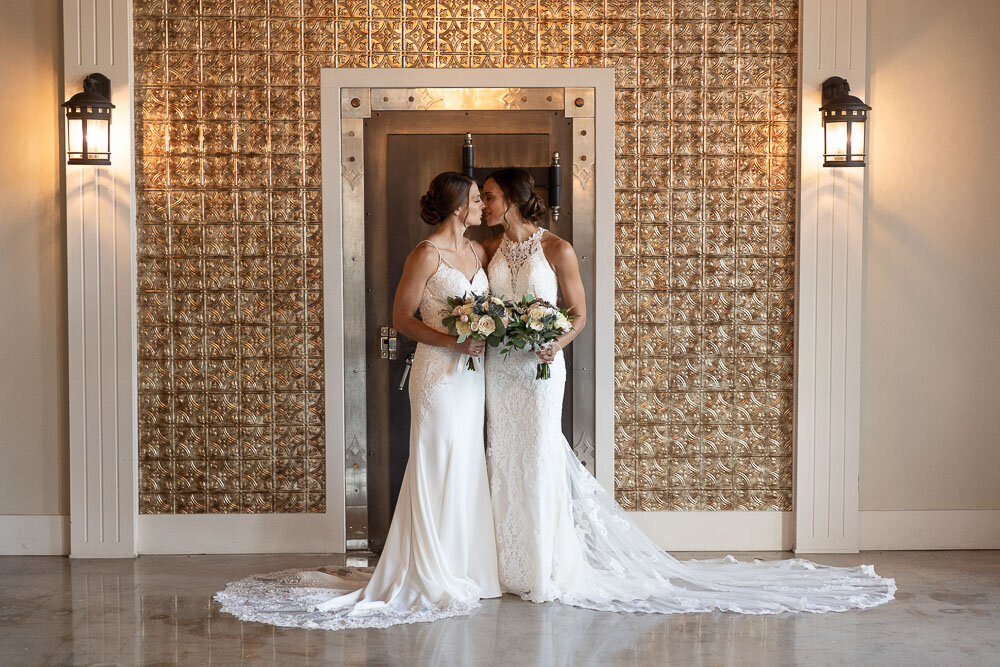 8th and Main Wedding day Photo. Two Brides. LGBTQ friendly vendor. KC Wedding Photos - Emily Lynn Photography-102