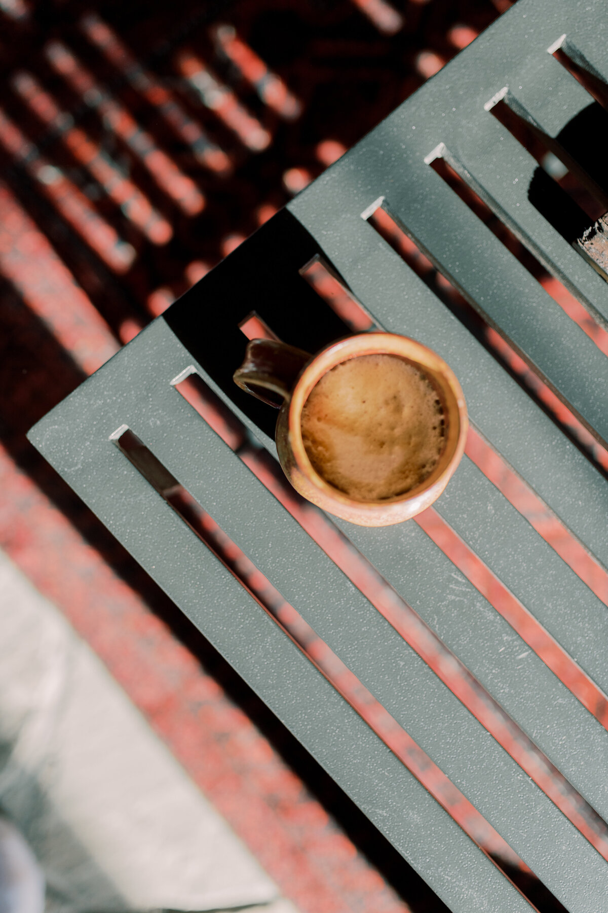 Morning coffee brewed on table in Elora ON