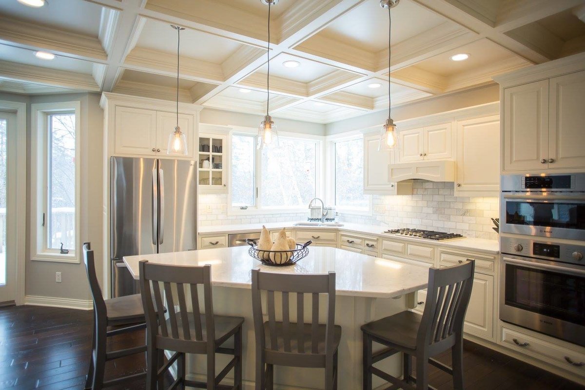 kitchen remodeling coffered cieling