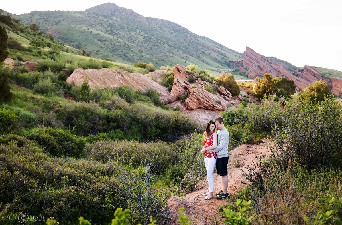Pretty Mount Falcon East Side Engagement Photography in Morrison Colorado