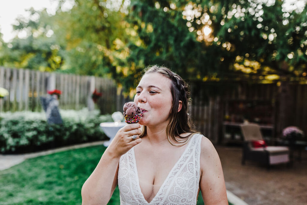 Bride with Ice cream