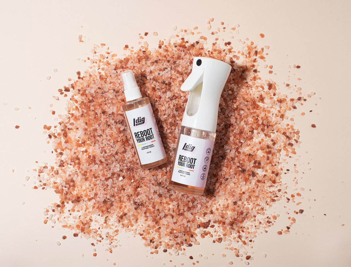 sea salt spray for hair product photography