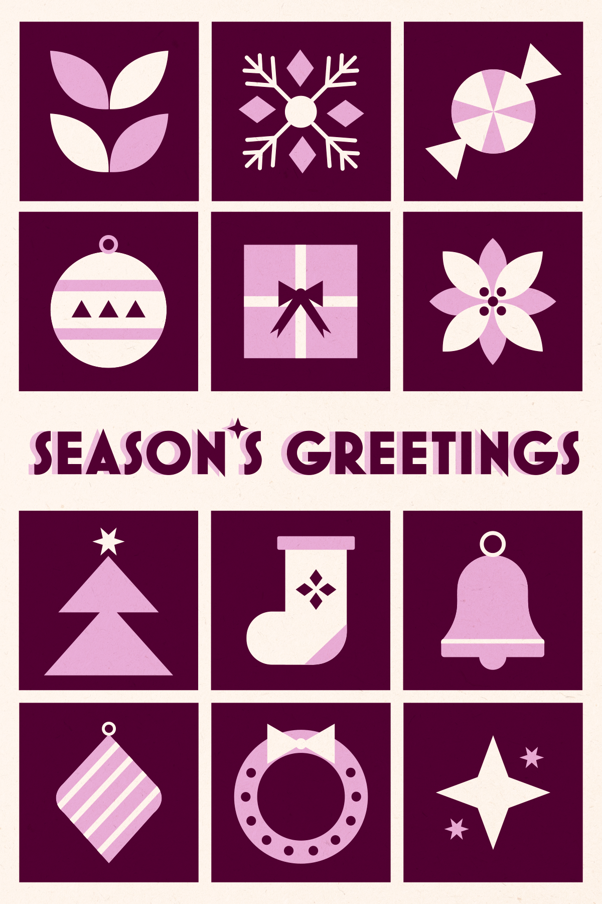 holiday card pink texture