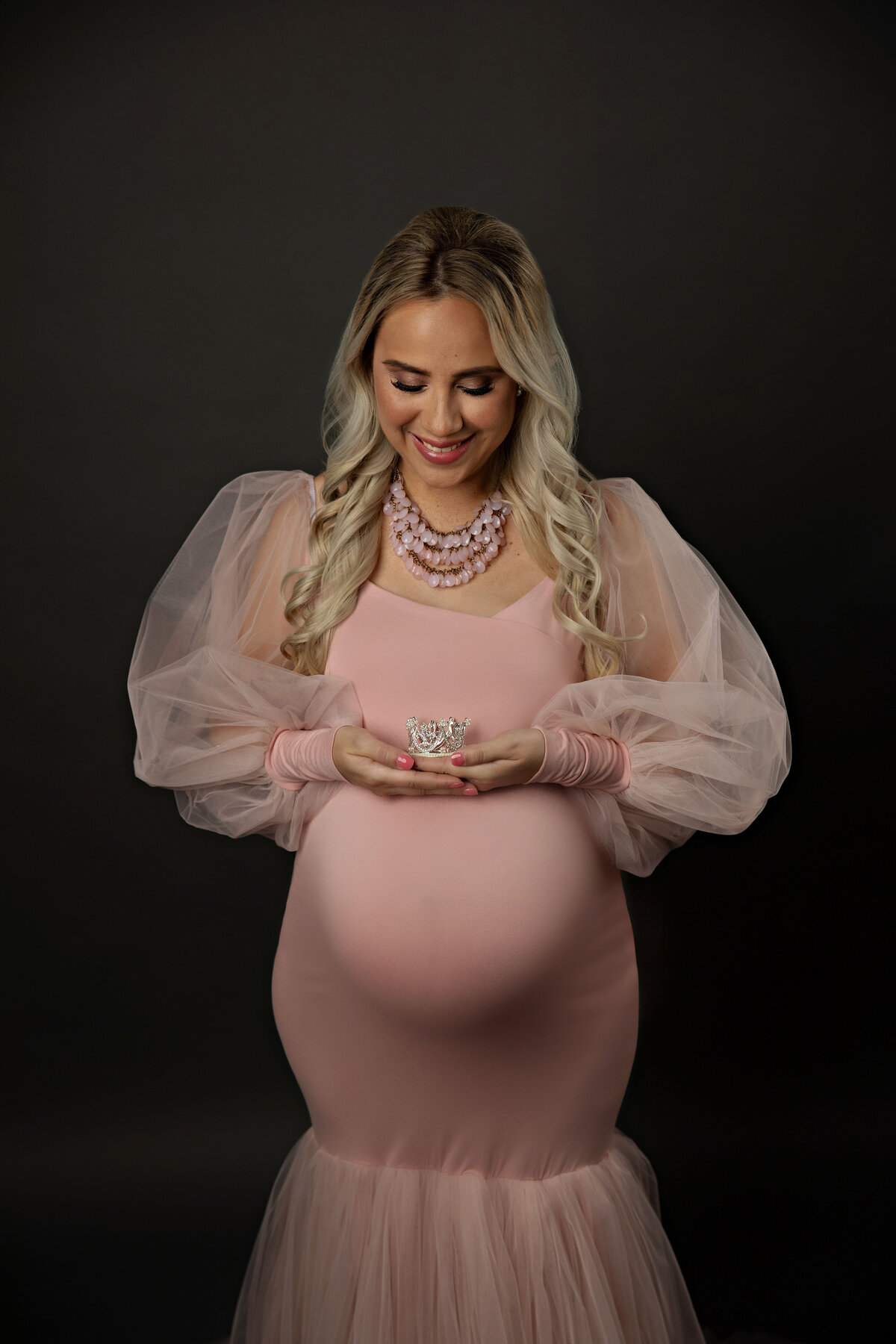 maternity photography session photo shoot modern best san antonio texas photograhers client closet crown princess queen