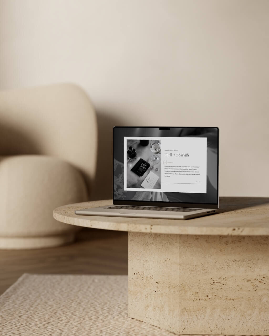 Mockup of Showit website template for photographers