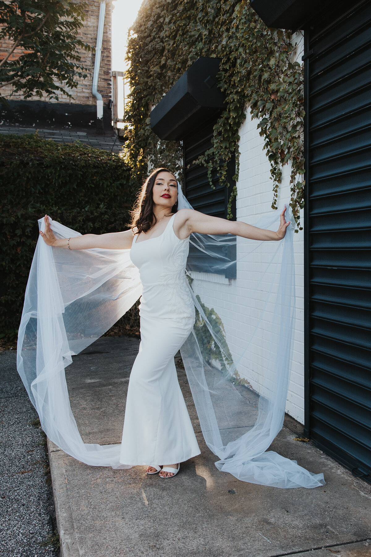 bride posing