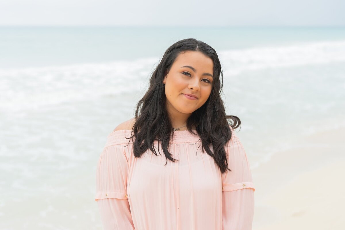 Senior portraits Oahu coastline