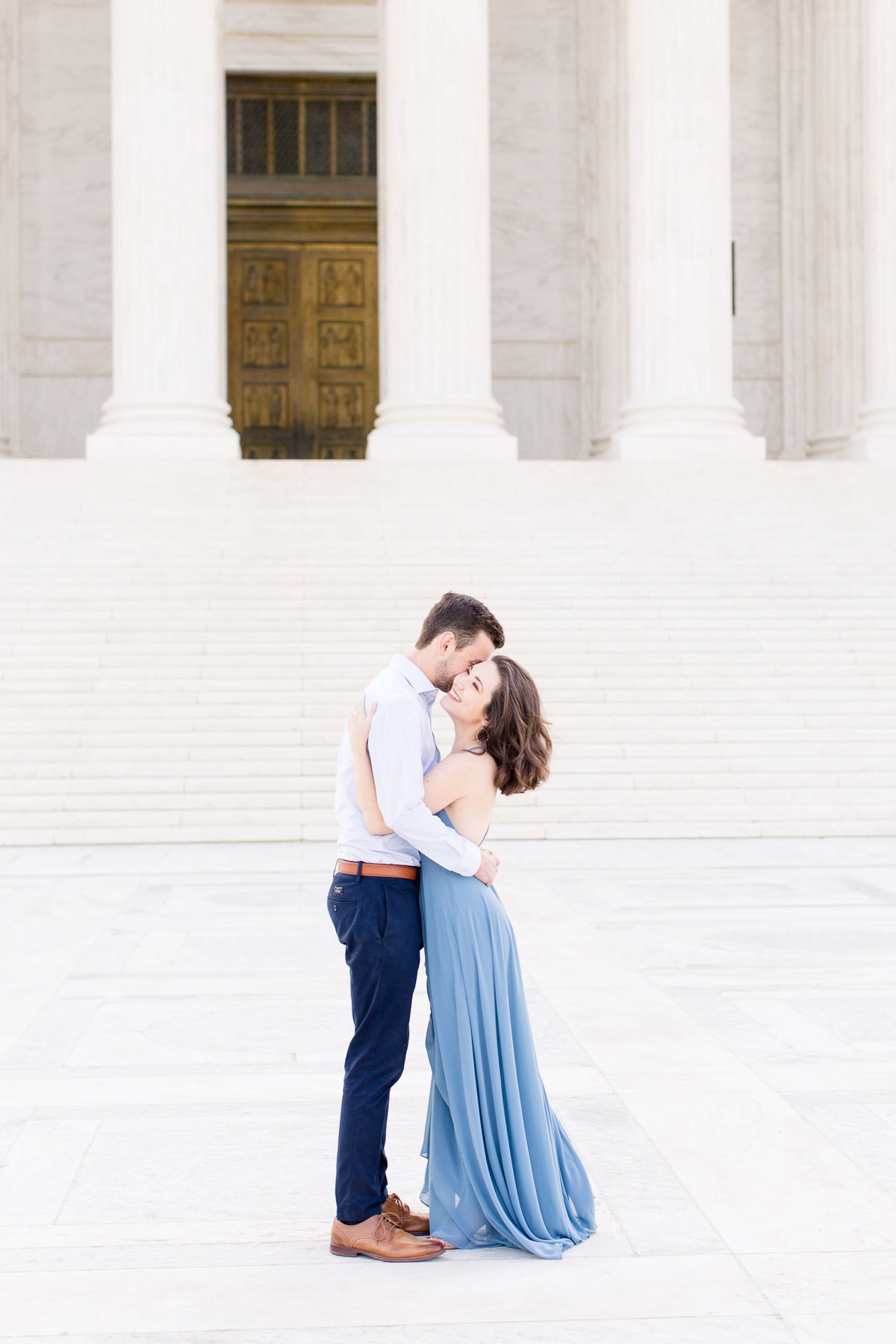 Capitol Building Engagement Session in DC with a visit to Supreme Court Building and Library of Congress | DC Wedding Photographer | Taylor Rose Photography-18