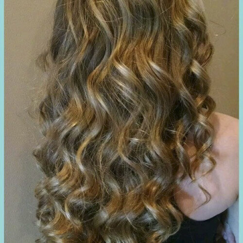 Light brown hair extensions curly