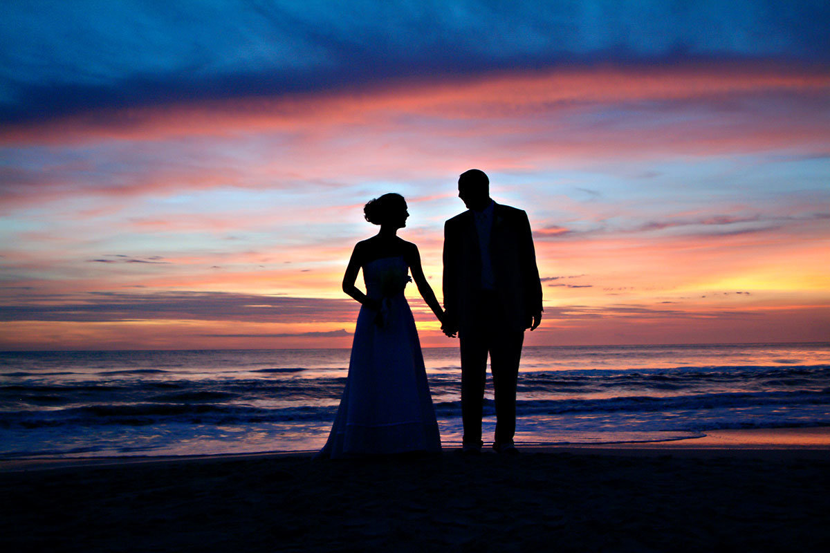 sunset wedding naples beach hotel and golf club