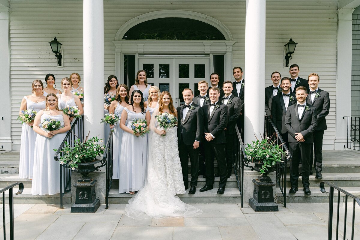 Bridal Party after a wedding ceremony in Cape Cod