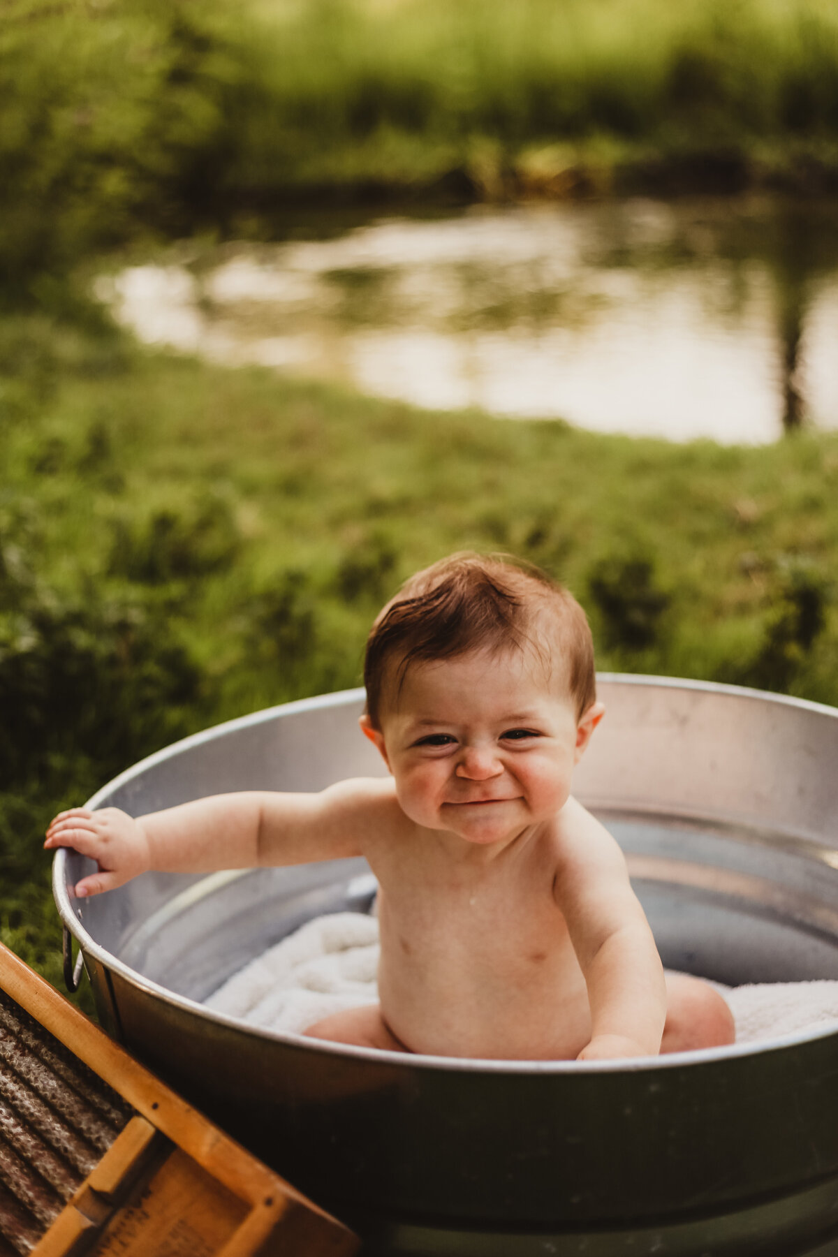 6 month old baby session