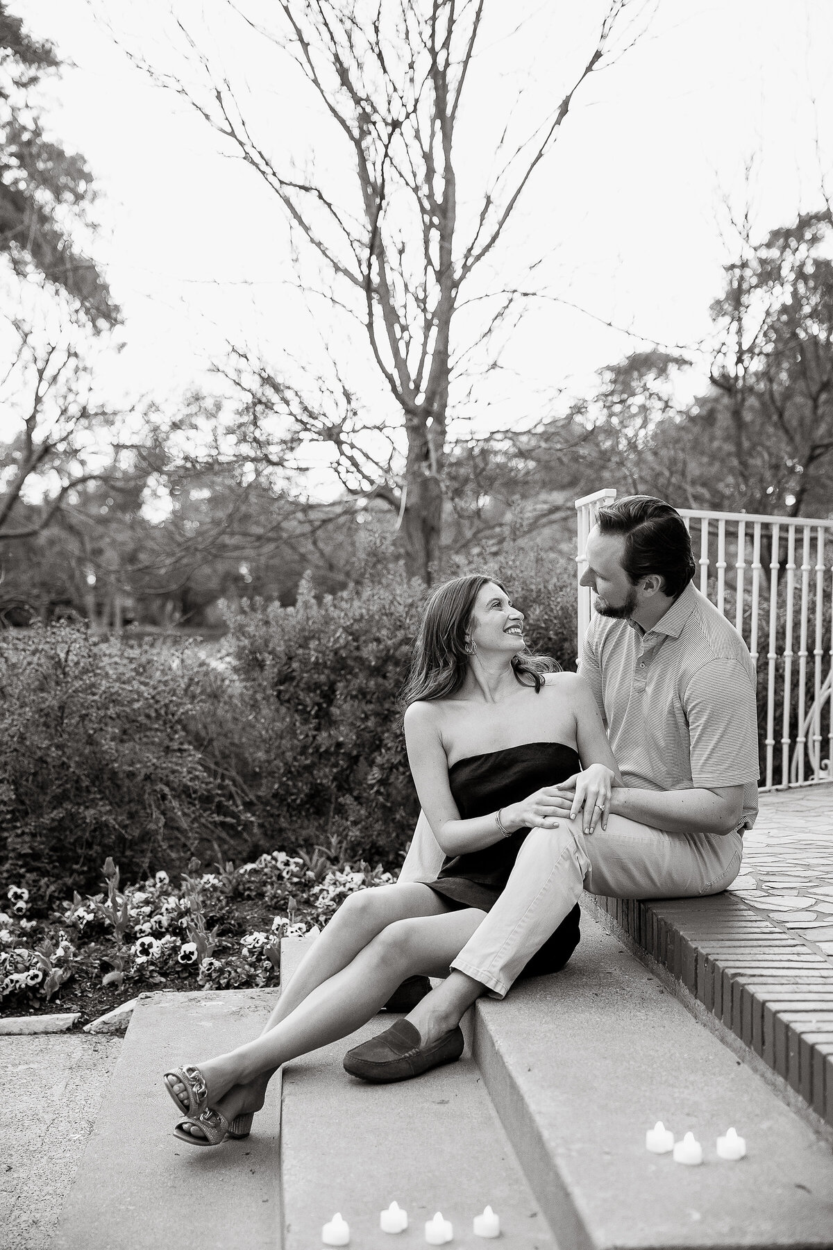 Sidney and John Engagements BW  0179