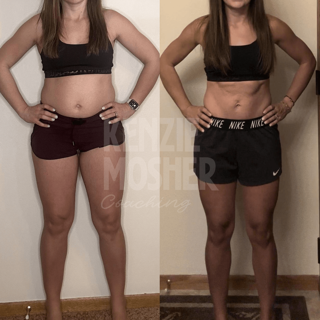 Functional fat loss program transformation guided by Kenzie Mosher.