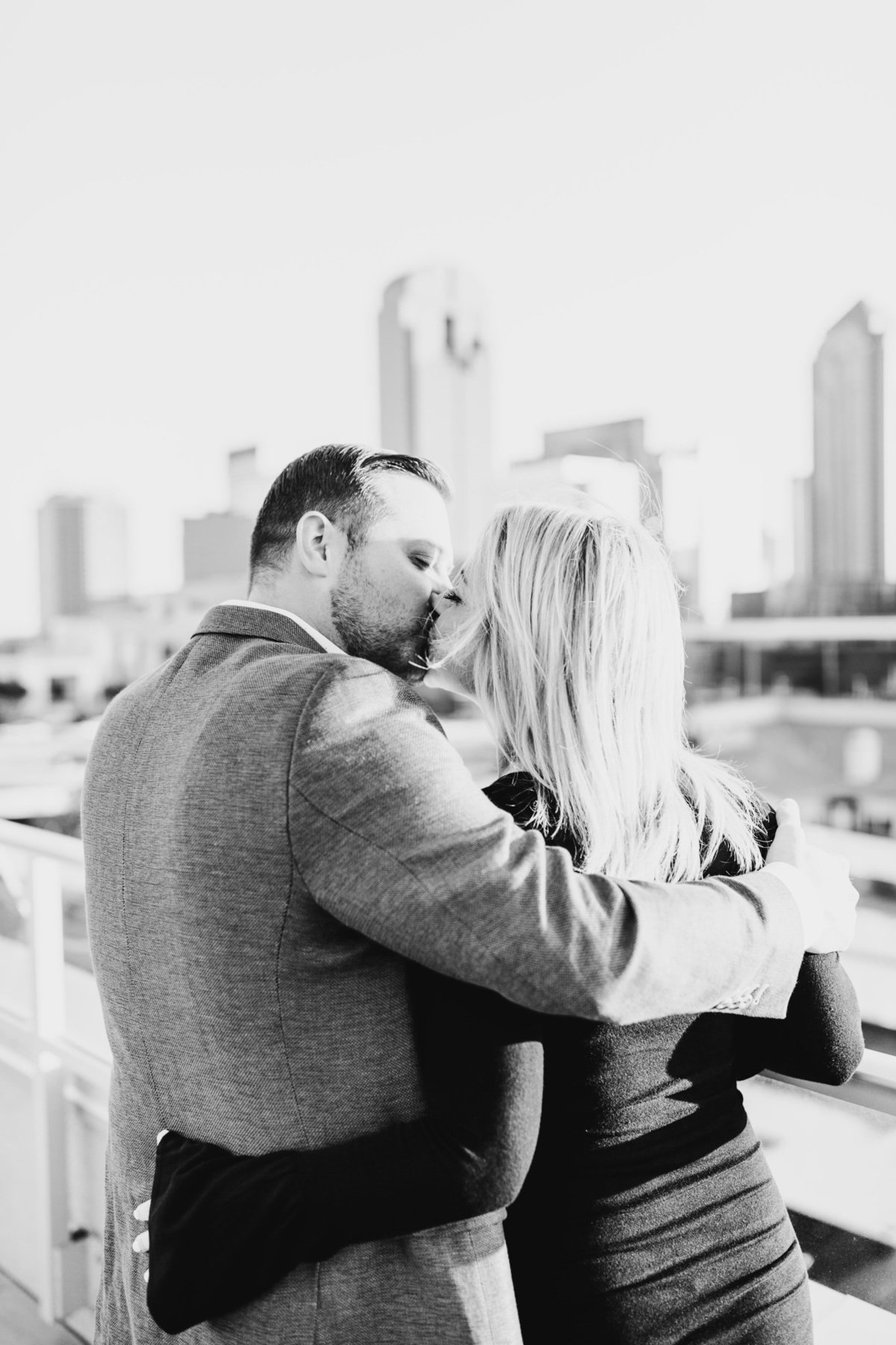 Eric & Megan - Downtown Dallas Rooftop Proposal & Engagement Session-80