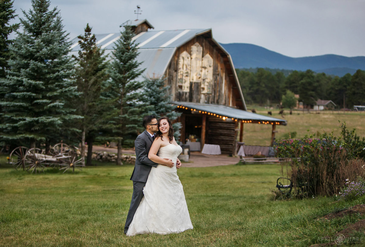 Barn at Evergreen Memorial Park Weddings in Colorado