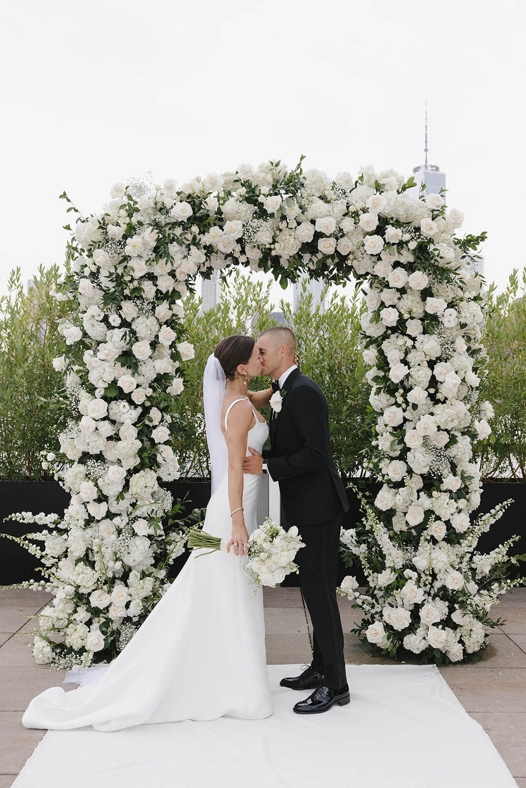 Tribeca rooftop wedding day summer New York City