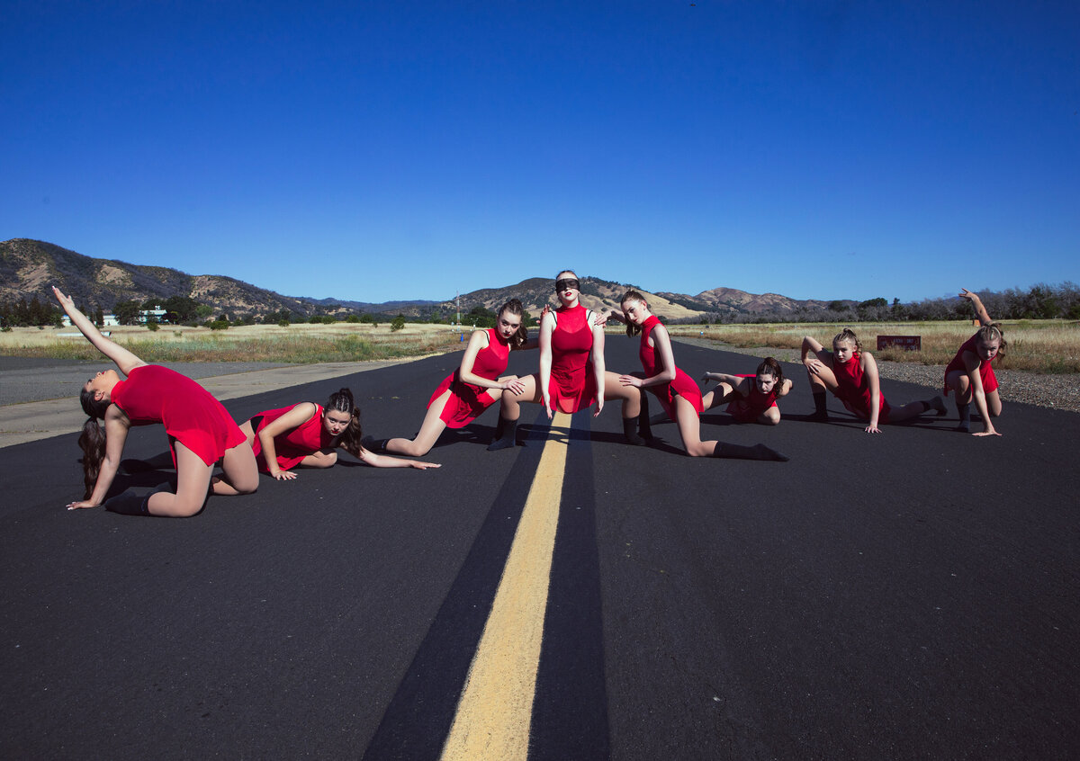 contemporary dancers on air strip