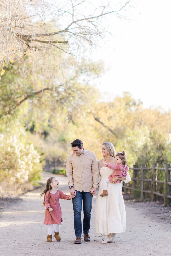 family-with-young-girls-walking-on-path-Bonita-San-Diego