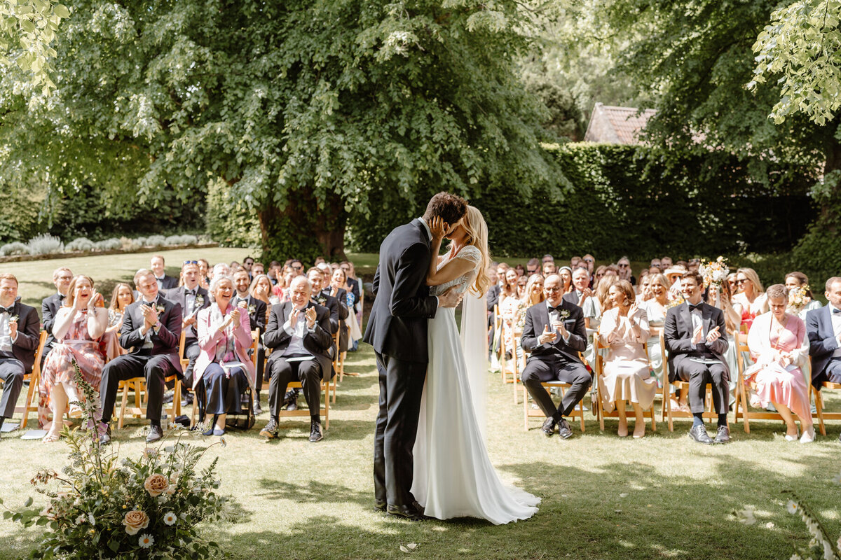 Hamswell House Wedding Photographer - Outdoor Ceremony Under the Lime Tree