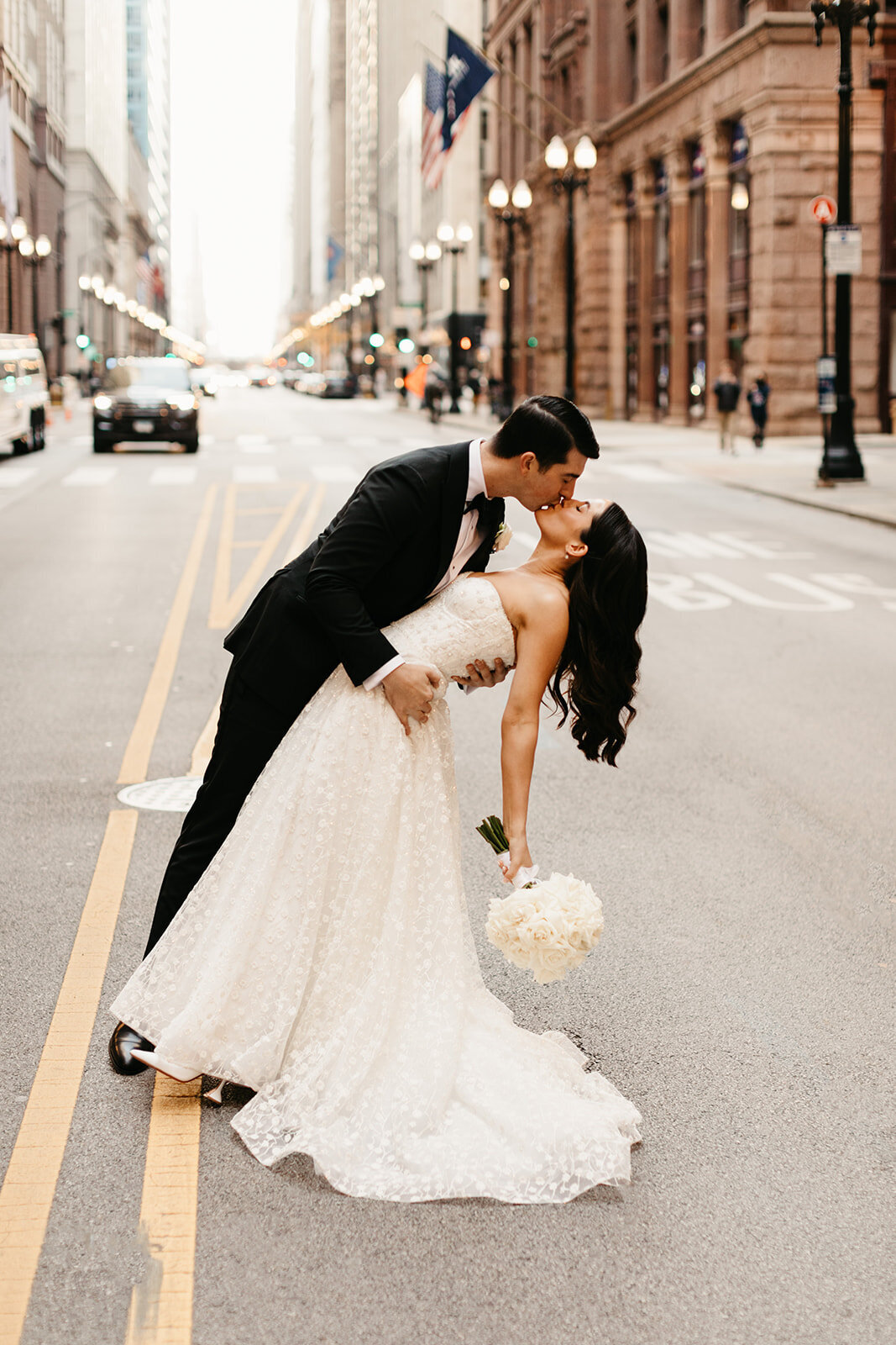 Bride and Groom in Financial District