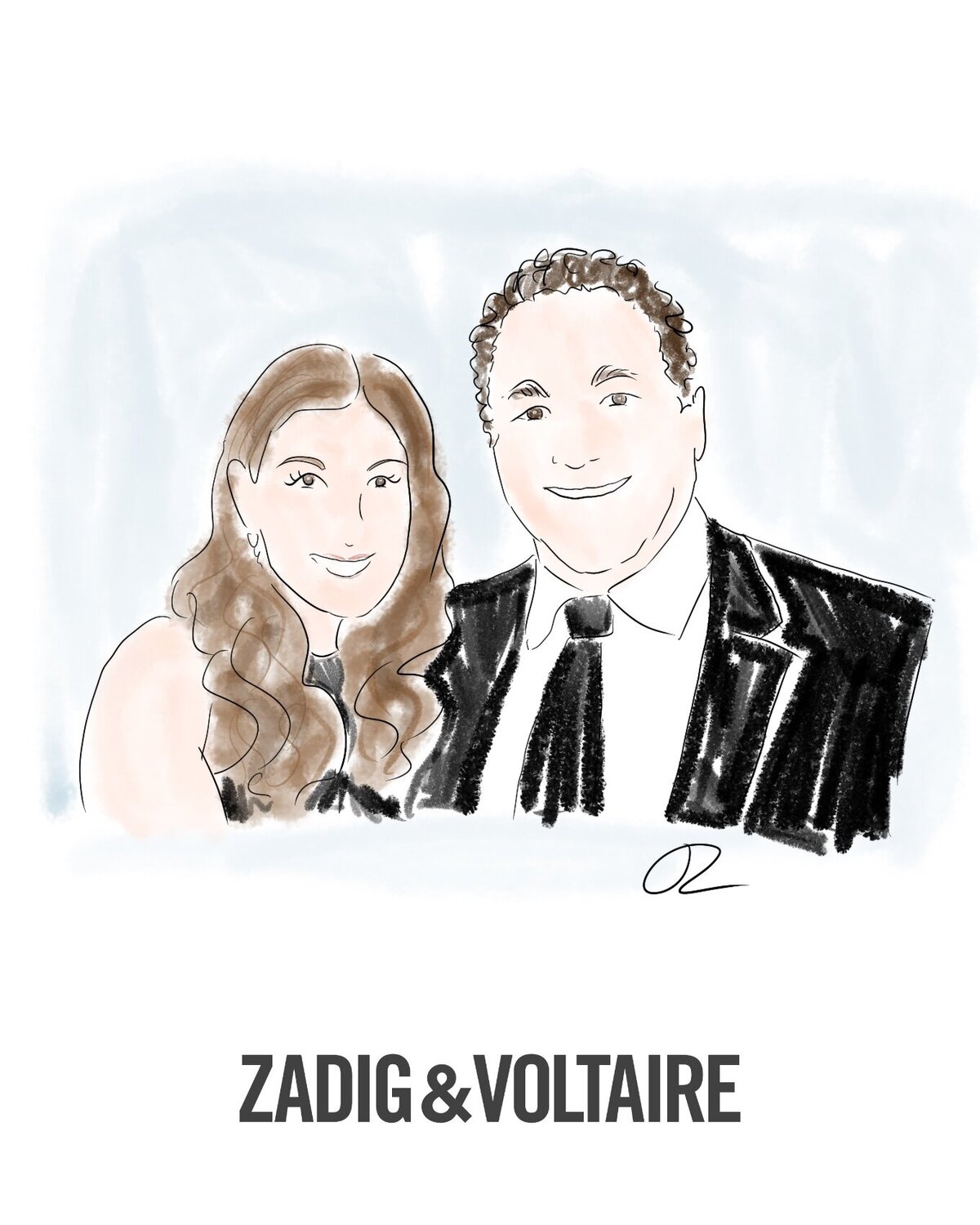 luxury fashion brand event entertainment and activation - live digital painting at Zadig & Voltaire boutique at Yorkdale Mall