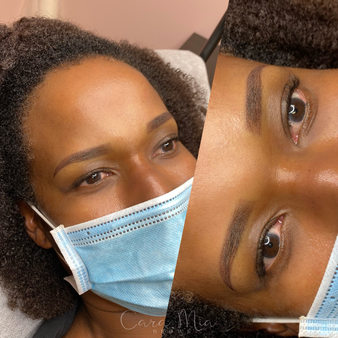 Ombre Powder Brows before and after