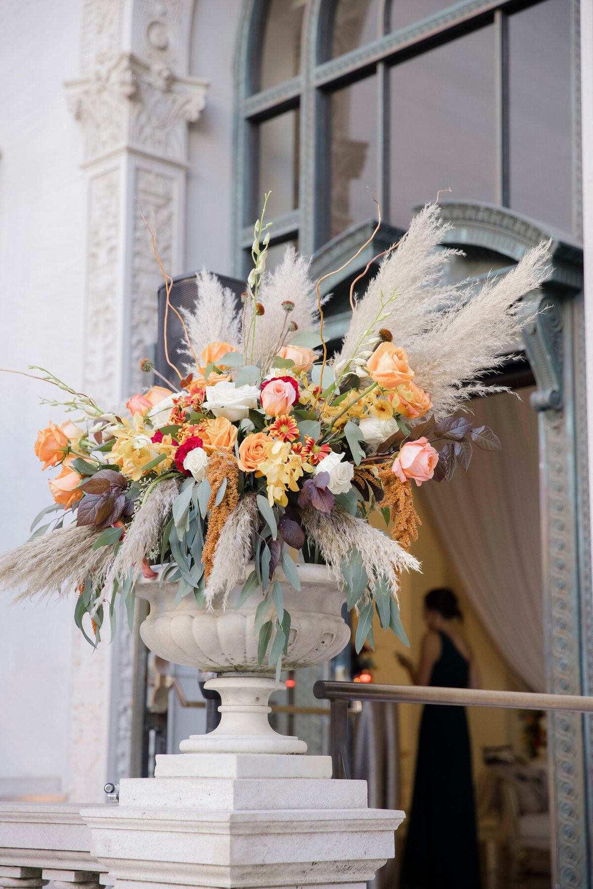 Flowers at flood mansion wedding