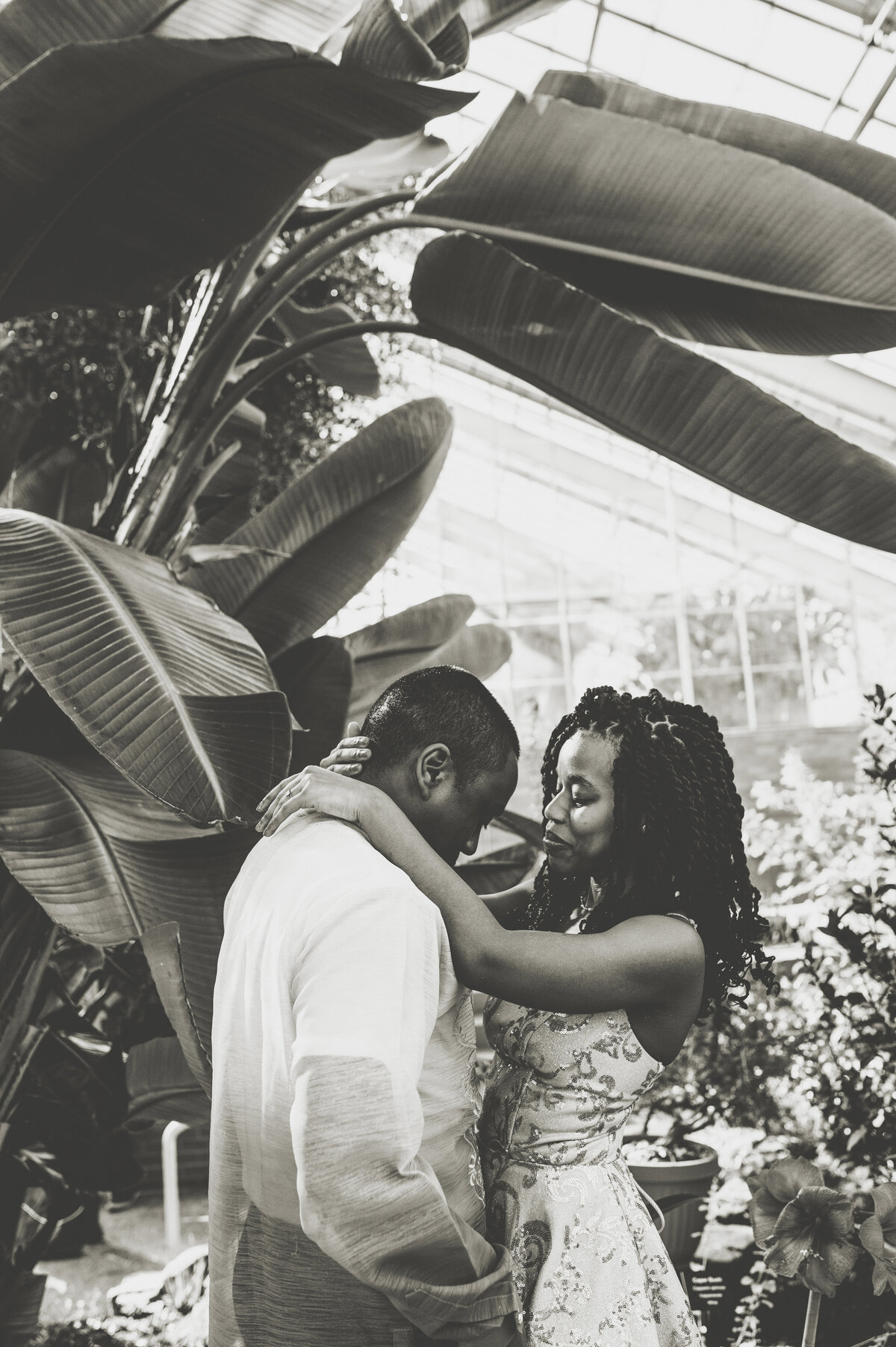 Candid engagement portrait at Matthaei Botanical Gardens, Ann Arbor, MI - https://methodandmatte.com/