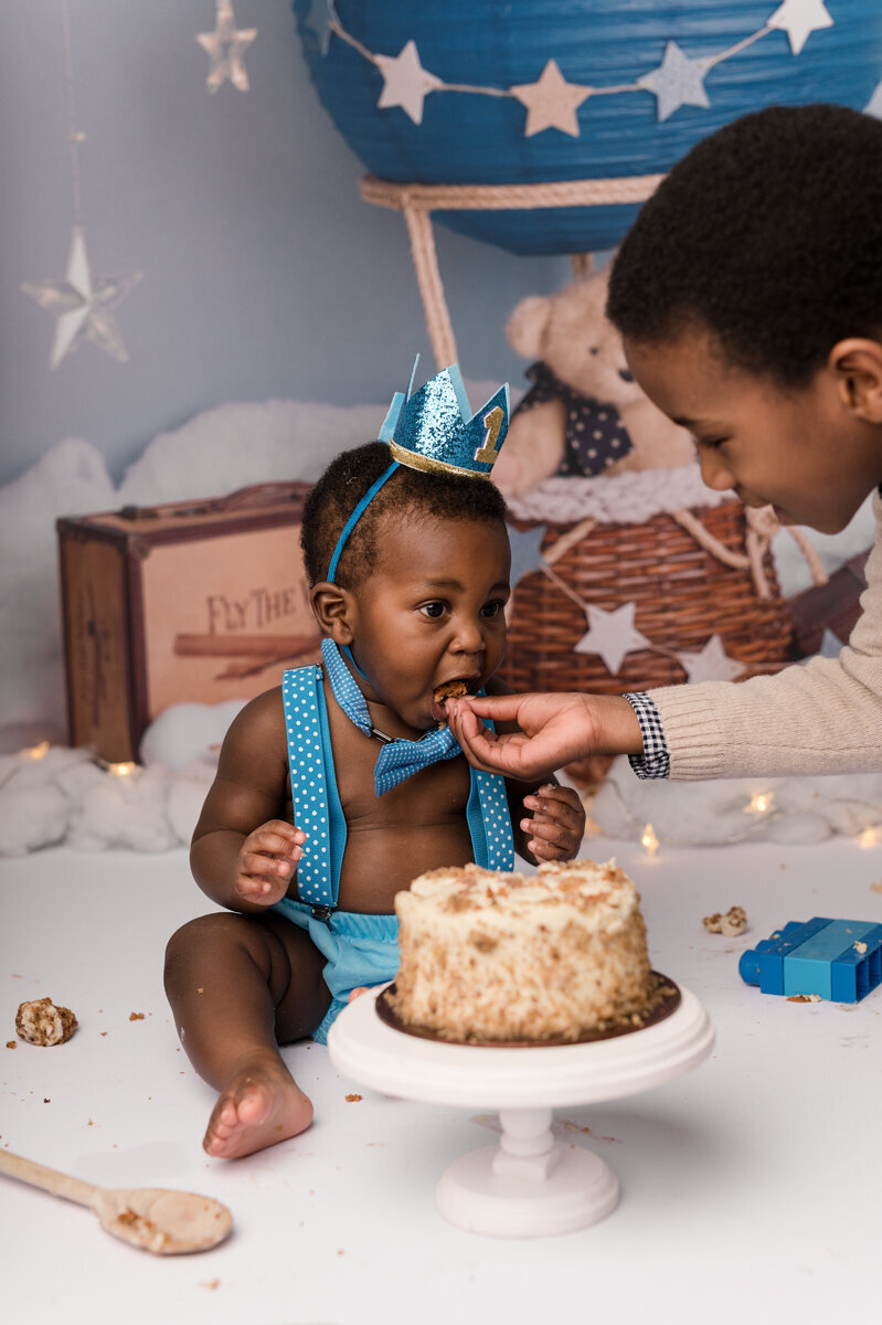 Baby boy cake smash