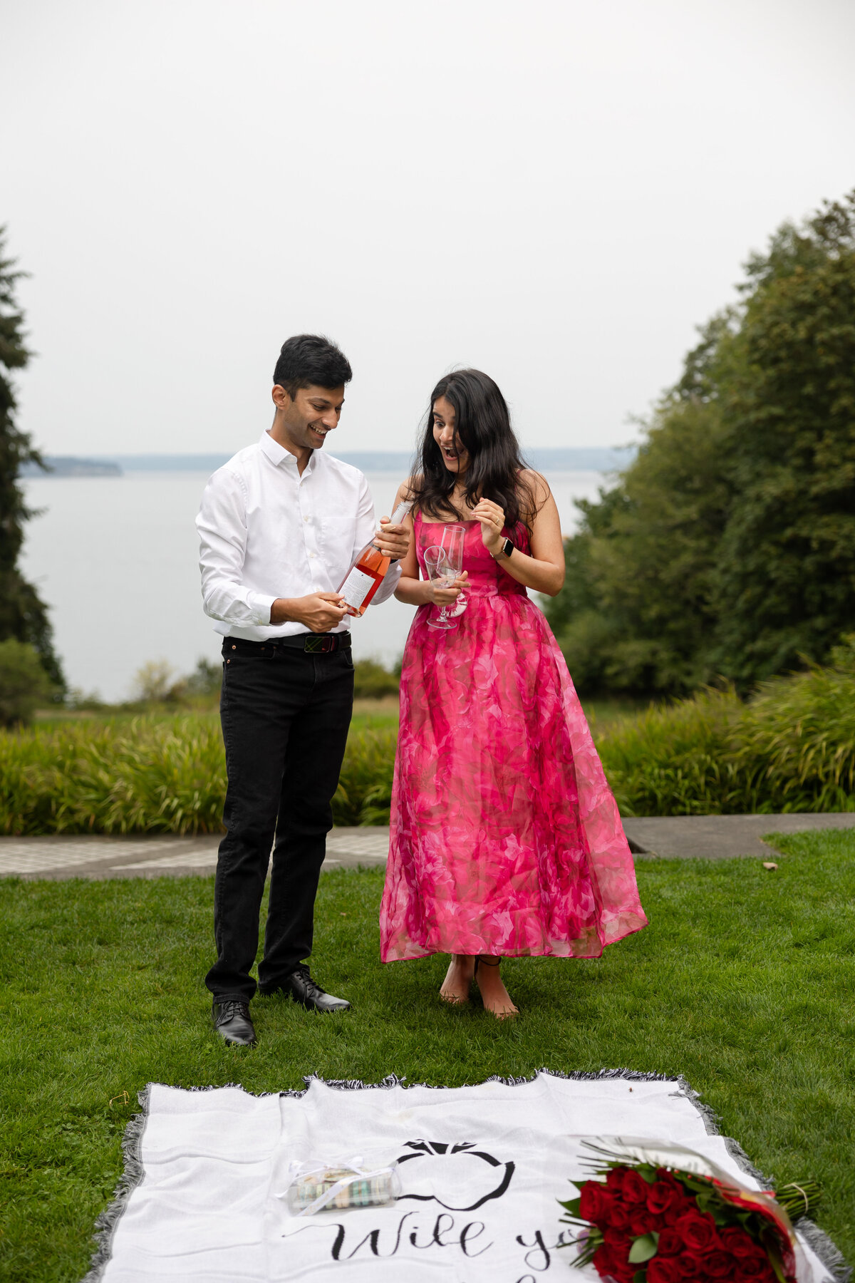 Surprise Seattle wedding Proposal, engagement photography Bainbridge Island- 24