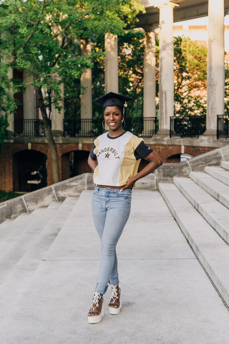 Vanderbilt University graduation portrait session in Nashville, Tennessee