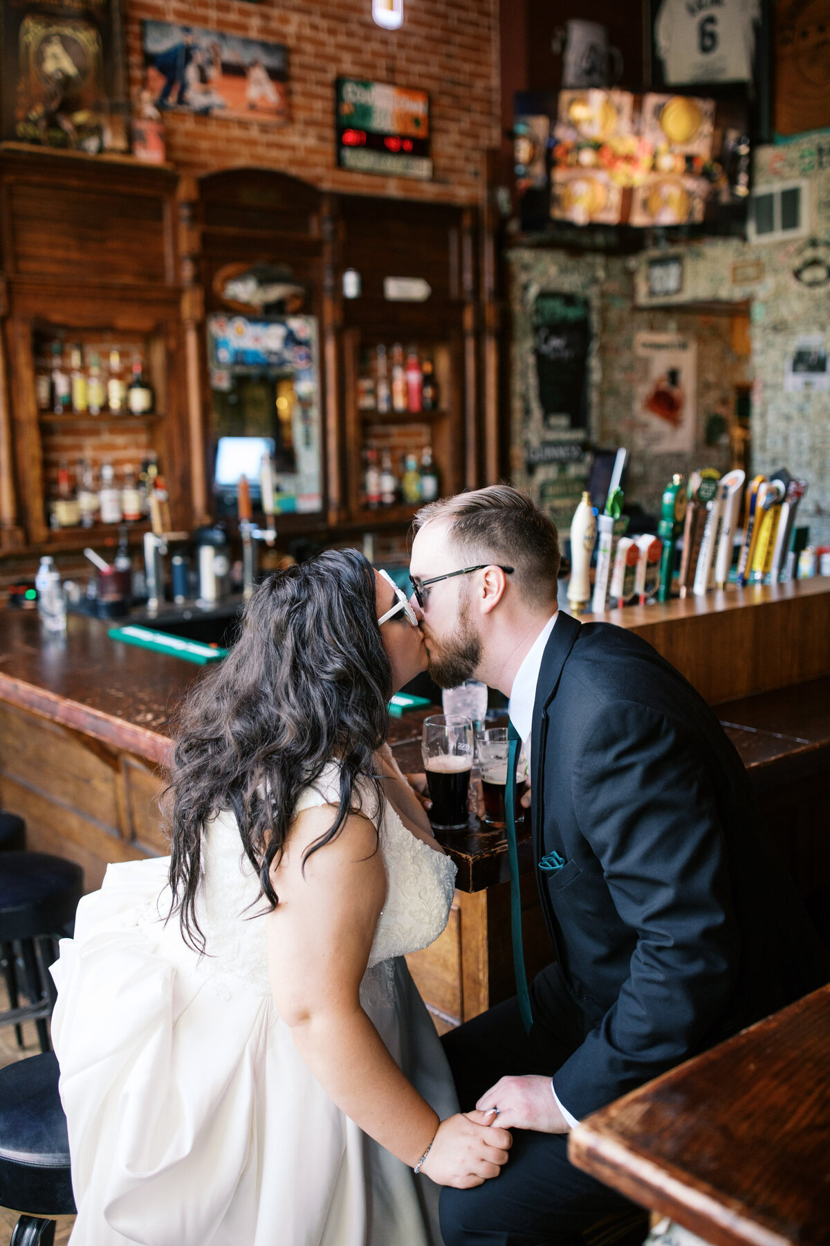 Downtown engagement photos in Spokane