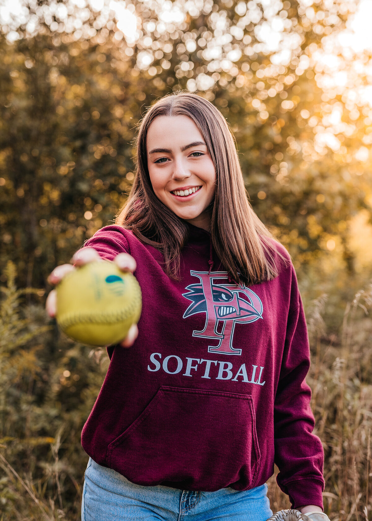 Softball player in audubon center in concord NH by lisa smith photography